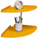  Lebdeća polica s policom s pohranom 2 pcs Žuta 30 x 30 x 2 cm | shoptok.hr