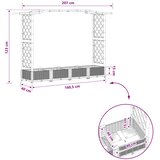  Povišeni krevet s mrežom i krovom Crna 207 x 40 x 126 cm PP | shoptok.hr