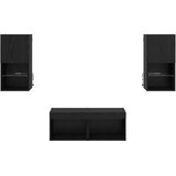 TV zidni ormari Zidne 4 pcs Crni hrast Konstruirano drvo | shoptok.hr