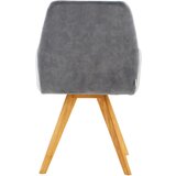 Linea Natura naslanjač, les, tekstil barve hrasta, temno siva | Shoptok.si