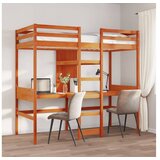 vidaXL Okvir kreveta na kat bez madraca smeđi 90x190 cm od borovine | shoptok.hr