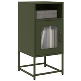vidaXL Nočna omarica olivno zelena 36x39x78 cm Hladno valjano jeklo | Shoptok.si