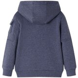  Dječja majica s kapuljačom i patentom tamnoplava prošarana 128 | shoptok.hr