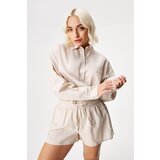 Hunkemöller Kratke lanene hlače za spavanje Linen | shoptok.hr