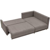 P & B KOTNA SEDEŽNA GARNITURA, rebrasti žamet svetlo rjava | Shoptok.si