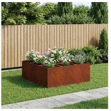 vidaXL Vrtna saksija Rđa 100 x 100 x 40 cm Otporni čelik - Otporni čelik 100 x 100 x 40 cm Cijene