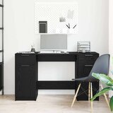 vidaXL Stol s ladicama Crni hrast 133 x 50 x 75 cm Konstruirano drvo | shoptok.hr