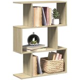 Pregrada regal za knjige 3 razina hrast 70x24x97 cm drveni | shoptok.hr