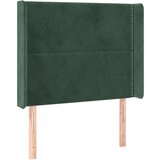 Vzglavje z ušesi temno zeleno 93x16x118/128 cm žamet, (20954543) | Shoptok.si