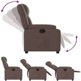  Naslonjač od umjetne kože smeđi | shoptok.hr
