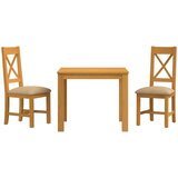  Blagovaonski set 3 kom. Bež Čvrsto Hrastovo Drvo | shoptok.hr