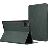 AVIZAR Preklopna torbica z učinkom usnja in stojalom – Xiaomi Pad 8 / Pad 8 Pro, Temno zelena, (5000274156) | Shoptok.si