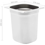  Posude Gastronorm 8 kom GN 1/6 200 mm od nehrđajućeg čelika | shoptok.hr