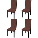 Maison Chic Prevleka za zunanjo pohištvo - Ravne raztegljive prevleke za stole 4 kosi rjave, (21795065) | Shoptok.si