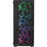  Kućište gaming RAMPAGE AZZA V1 Tempered Glass Black 3*12CM Black 1* 12CM ARGB Fan ATX Mid-T Gaming Player Case | Eponuda.ba