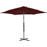  Vrtni suncobran s čeličnom šipkom bordo 300 x 230 cm | shoptok.hr