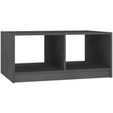 Maison Chic Klubska mizica - kavna mizica - Nizka mizica siva 75x50x33,5 cm trdna borovina, (21753237) Cene