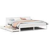 vidaXL okvir kreveta s ladicama bez madraca bijeli 200x200 cm | shoptok.hr