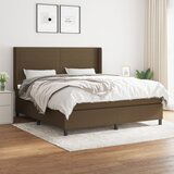 Maison Chic Box spring postelja - Vzmetna postelja z vzmetnico temno rjava 180x200 cm blago SL1814, (21910147) | Shoptok.si