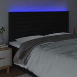  Uzglavlje crno 180x5x118/128 cm od tkanine | shoptok.hr