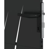 vidaXL Vrtna vrata Črna 105 x 125 cm Jeklo s prašnim premazom | Shoptok.si