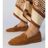 Gemre Stanila perforated eco-suede caramel loafers | shoptok.hr