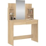 vidaXL Toaletni stolić s ogledalom boja hrasta sonome 96 x 39 x 142 cm | shoptok.hr