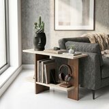 Hanah home pomoćni sto essenziale, 80 cm, travertin / orah | Eponuda.com