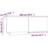  Noćni ormarić sivog sonome 100x35x40 cm konstruirano drvo | shoptok.hr