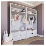 Hanah home duru 1600-022 matte white wardrobe | ePonuda.com