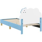  Krevet za djecu s uzglavljem s uzglavljem Plava 80 x 160 cm PU | shoptok.hr