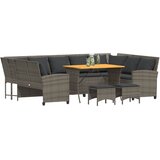  4-dijelni set vrtnih sofa od poliratana s jastucima sivi | shoptok.hr