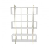 Hanah home Bruti Polica za knjige od bijelog zlata 120x180x29,6 cm, bijela | Eponuda.ba