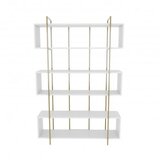 Hanah home polica za knjige bruti white gold
