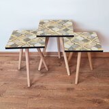 Hanah home 3Shp136 - beige beigegreywhite nesting table (3 pieces) | ePonuda.com