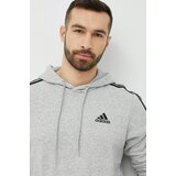 Adidas Bluza moška, siva barva, s kapuco | Shoptok.si