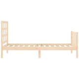  Okvir za krevet s uzglavljem 100x200 cm od masivnog drva | shoptok.hr