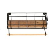 Hanah home gwen oakblack wall shelf | ePonuda.com