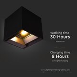  LED solarno zidno svetlo sa senzorom LED/9W/3,7V 3000/4000/5000K IP65 crna | Eponuda.com