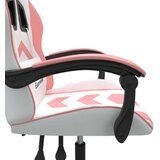 vidaXL Okretna igraća stolica bijelo-ružičasta od umjetne kože | shoptok.hr