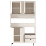 Hanah home Komoda RE7-W, 120x205x35.5 cm, Prljavo bijela | Eponuda.ba