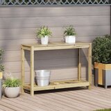  Miza za sajenje s polico 108x35x75 cm impregnirana borovina | Shoptok.si