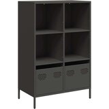  Visoka komoda crna 68x39x103 5 cm od čelika | shoptok.hr