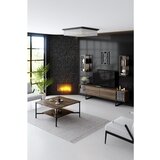 Hanah home Chrome Line Set - Walnut, Black WalnutBlack Living Room Furniture Set | ePonuda.com