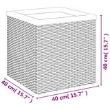  Sadilica crna 40 x 40 x 40 cm od poliratana | shoptok.hr