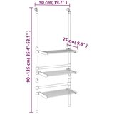 Viseći stalak za sušenje rublja s 3 razine aluminijski | shoptok.hr