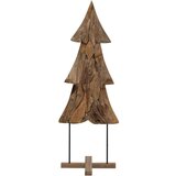 vidaXL Božično drevo z stojalom Rjava 90 cm Trdna tikovina | Shoptok.si