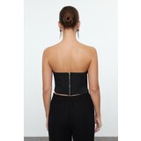 Trendyol Black Rose Detailed Woven Bustier | Shoptok.si