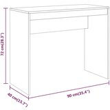  Radni stol boja dimljenog hrasta 90x40x72 cm konstruirano drvo | shoptok.hr