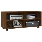 TV ormarić s kotačićima smeđi hrast 90 x 35 x 35 cm drveni | shoptok.hr